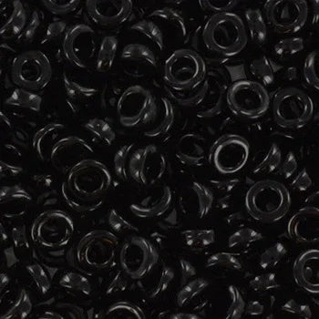Miyuki Spacer - Opaque Black 3x1.3mm 5 gram Miyuki