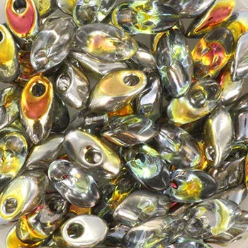 Miyuki Long Magatama - Czech coating Crystal Marea 4x7mm Miyuki