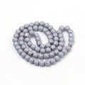 Glaspärlor Rund - Frostad silverfärgad, 8mm 1 sträng Hilmas Pyssel