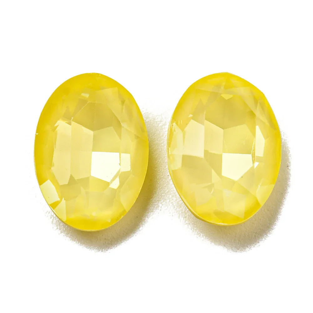 Kinesisk strass - Oval Sorbet Jonquil 14x10mm 1 styck Hilmas Pyssel