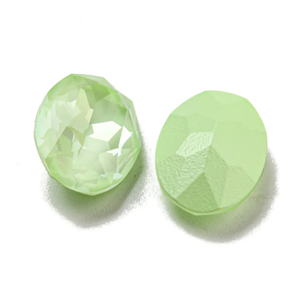 Kinesisk strass - Oval Sorbet Chrysolite 14x10mm 1 styck Hilmas Pyssel