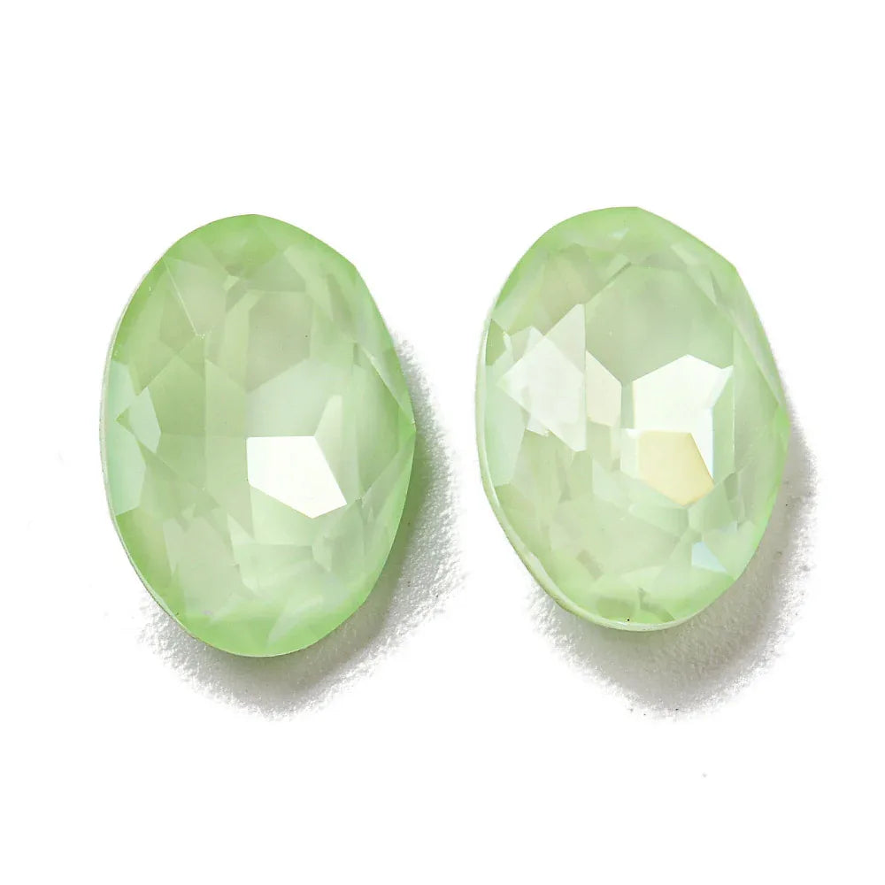 Kinesisk strass - Oval Sorbet Chrysolite 14x10mm 1 styck Hilmas Pyssel