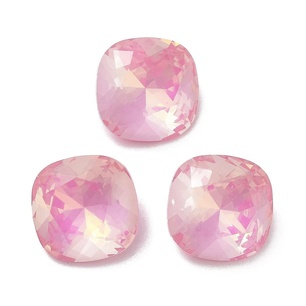 Kinesisk strass - Square Lyster Light Rose 10mm 1 styck Hilmas Pyssel
