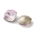 Kinesisk strass - Square Lyster Light Peach 10mm 1 styck Hilmas Pyssel