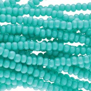 Tjeckiska Seed Beads - Op Green Dyed Terra 11/0, 17 gram Preciosa