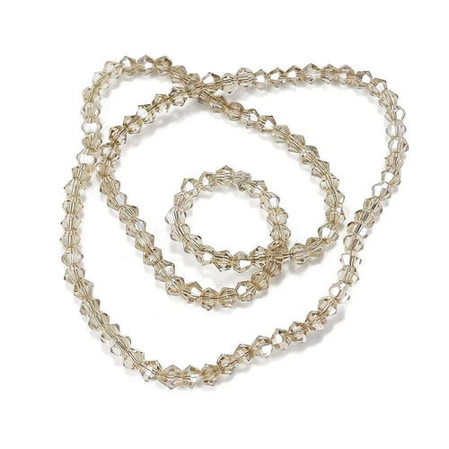Glaspärlor Bicone - Peachpuff, 3,7mm, 1 sträng Hilmas Pyssel