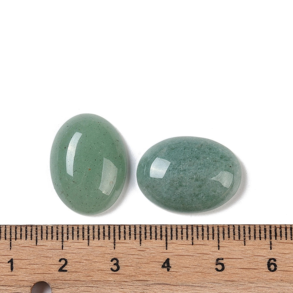 Cabochon Avaturine - Grön Oval 18x13mm 1 styck Hilmas Pyssel