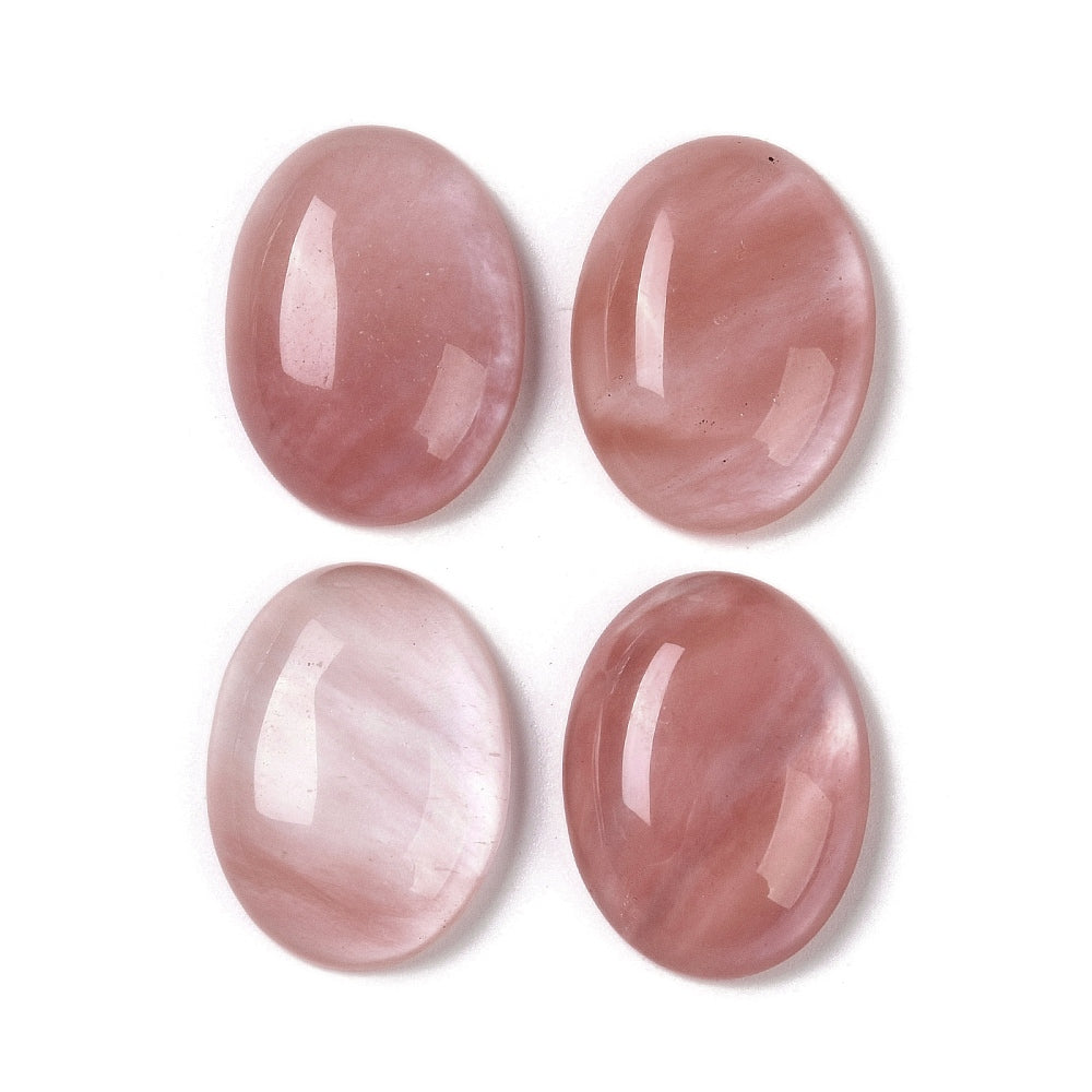 Cabochon Cherry Qvarts imitation - Rosa Oval 18x13mm 1 styck Hilmas Pyssel