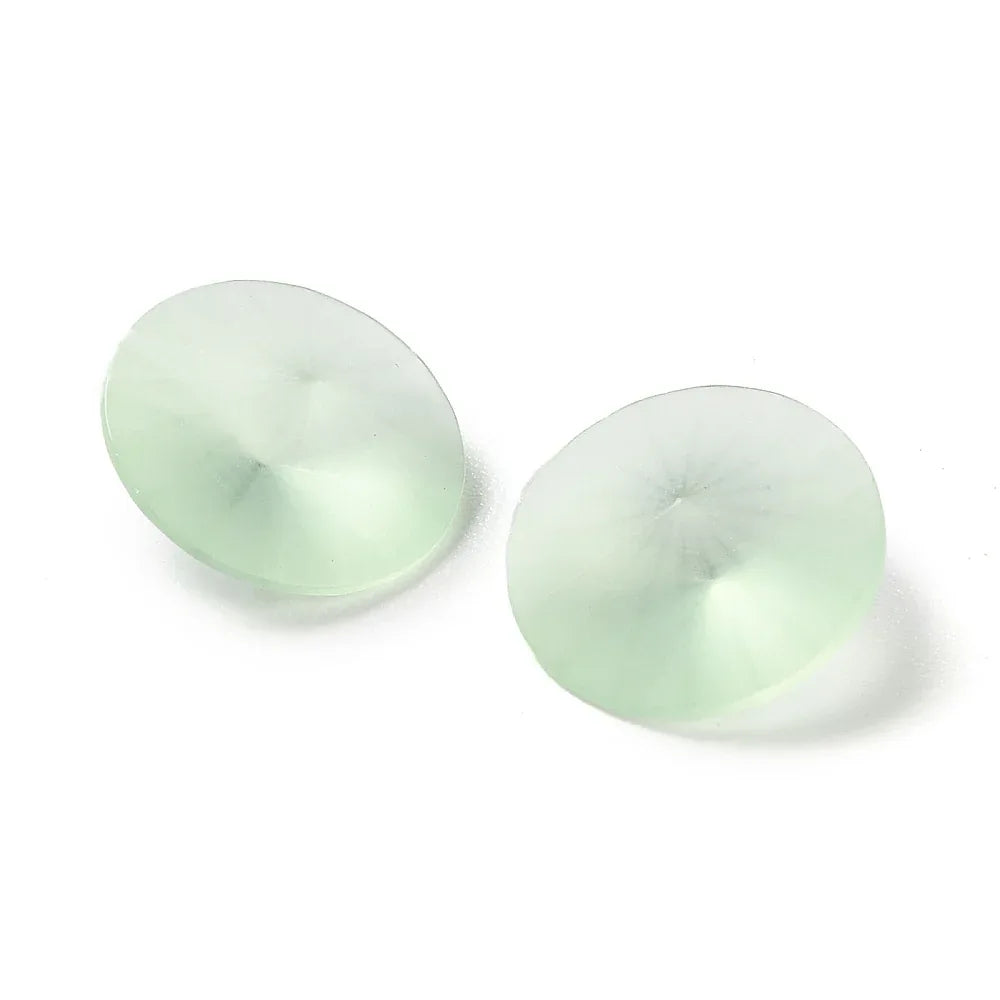 Kinesisk strass - Rivoli Frosted Chrysolite 12mm 1 styck Hilmas Pyssel