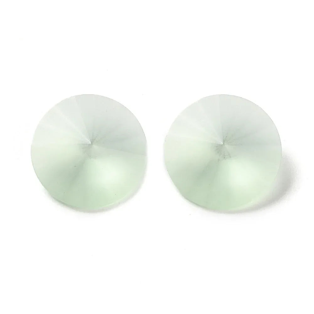 Kinesisk strass - Rivoli Frosted Chrysolite 12mm 1 styck Hilmas Pyssel