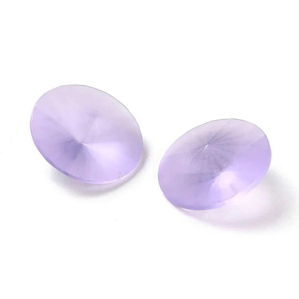 Kinesisk Strass - Rivoli Frosted Violet 12mm 1 styck Hilmas Pyssel
