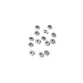 Mellandel Silverpläterad - Mutter 6x3mm - 5-pack Grekisk Metall