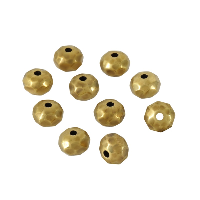 Mellandel Bronsfärgad - Facetterad rondell 6x4mm 5-pack Grekisk Metall