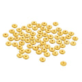 Mellandel 24K guldpläterad - Mini rondell 4x1.3mm 10-pack Grekisk Metall