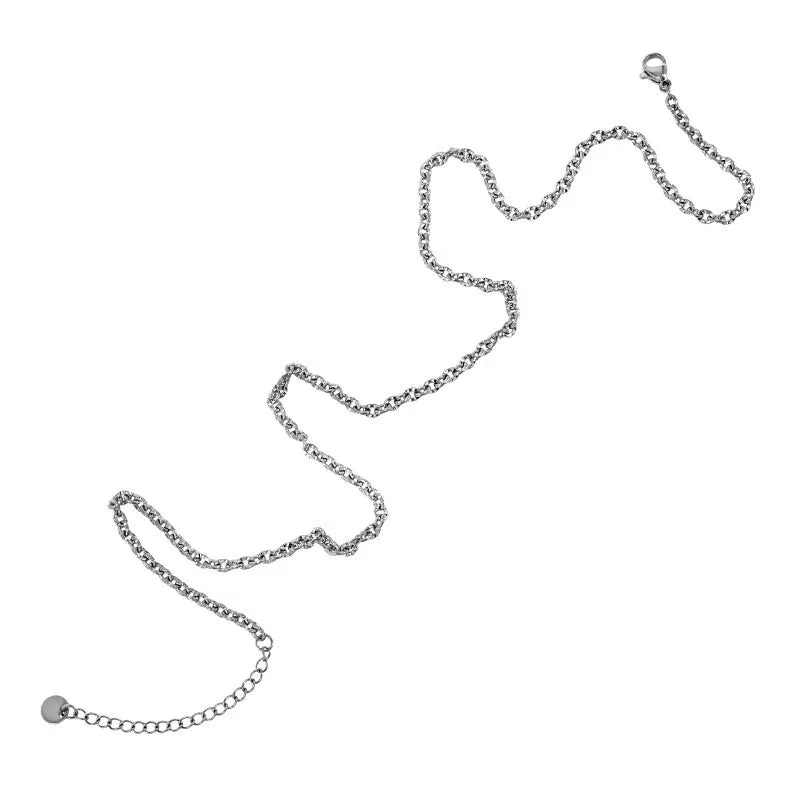 Halskedja Rostfrittstål - Mellan länkar 42cm 1 styck Grekisk Metall