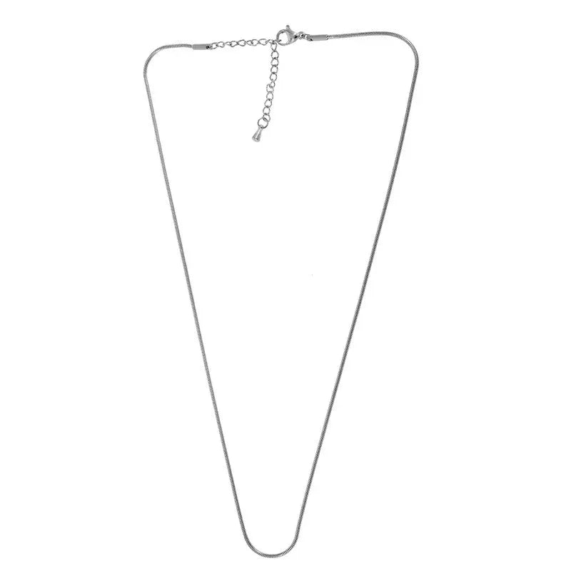 Halskedja Rostfritt stål - Snake chain 42cm 1 styck Grekisk Metall