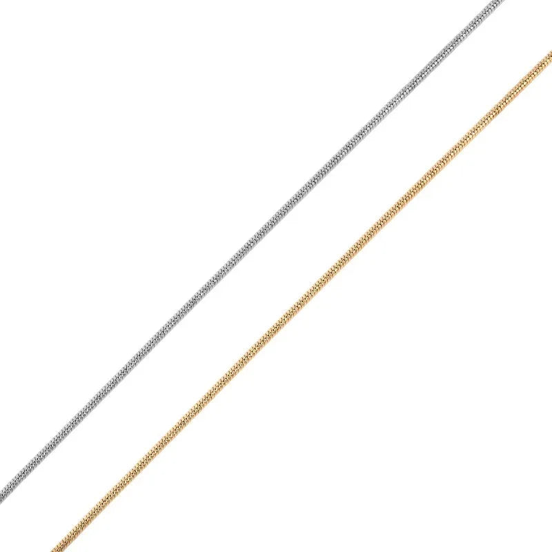 Halskedja Rostfritt stål 18K guldpläterad - Snake chain 42cm 1 styck Grekisk Metall