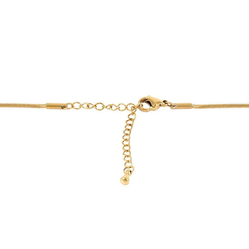 Halskedja Rostfritt stål 18K guldpläterad - Snake chain 42cm 1 styck Grekisk Metall