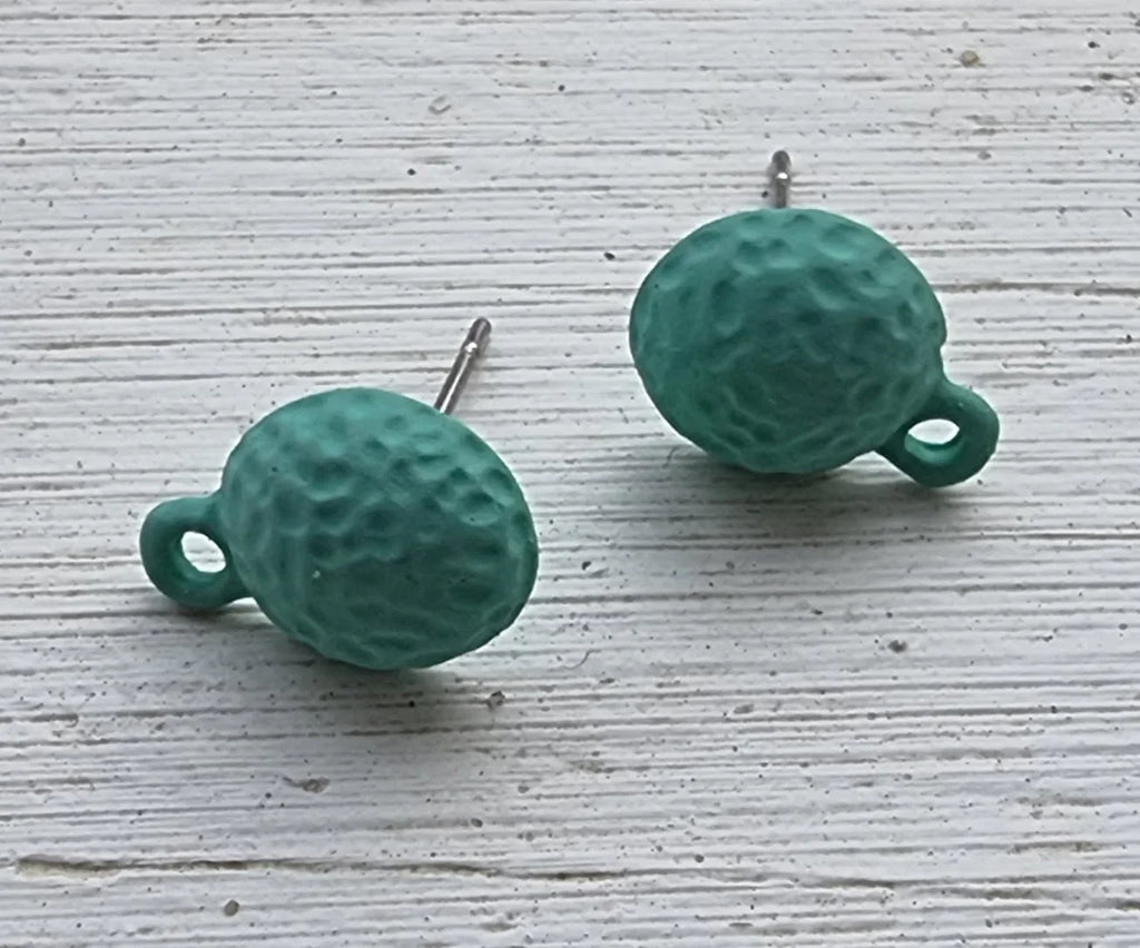 Örstickare Mint - Runt knottrig 10mm, 2-pack Grekisk Metall