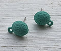 Örstickare Mint - Runt knottrig 10mm, 2-pack Grekisk Metall