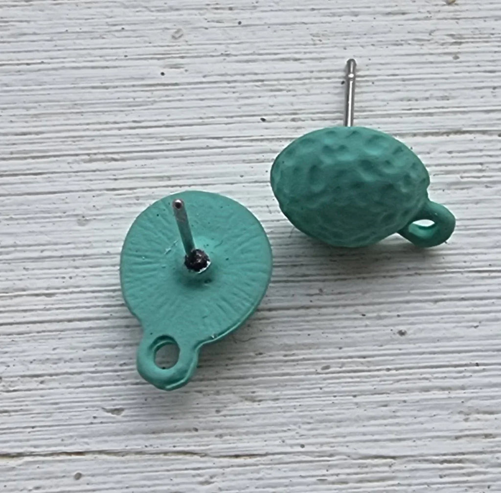 Örstickare Mint - Runt knottrig 10mm, 2-pack Grekisk Metall
