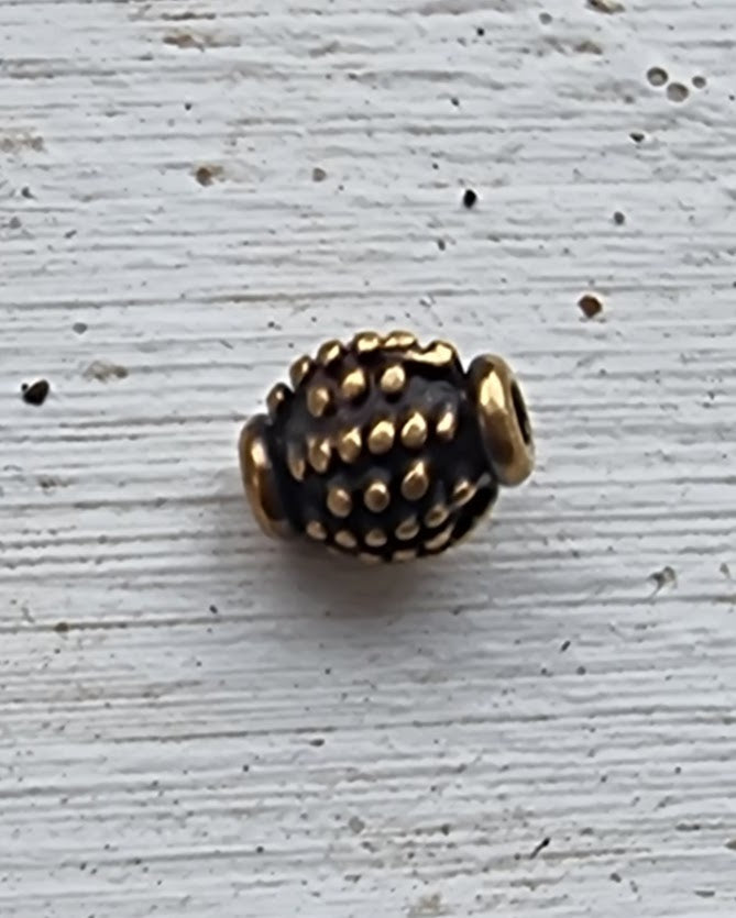 Mellandel Bronsfärgad - Tub Kotte 6x8mm 1 styck Grekisk Metall