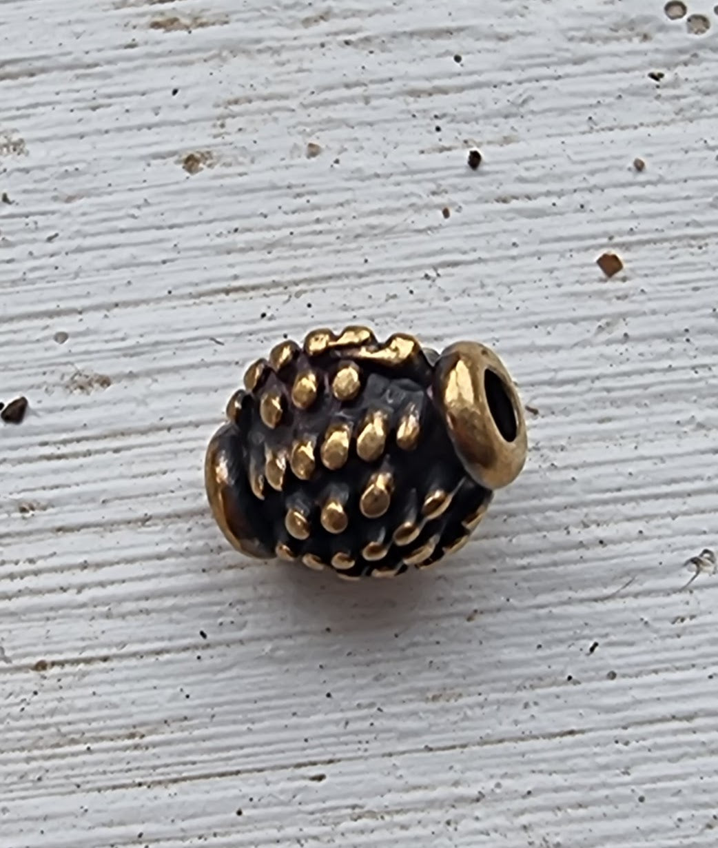 Mellandel Bronsfärgad - Tub Kotte 6x8mm 1 styck Grekisk Metall