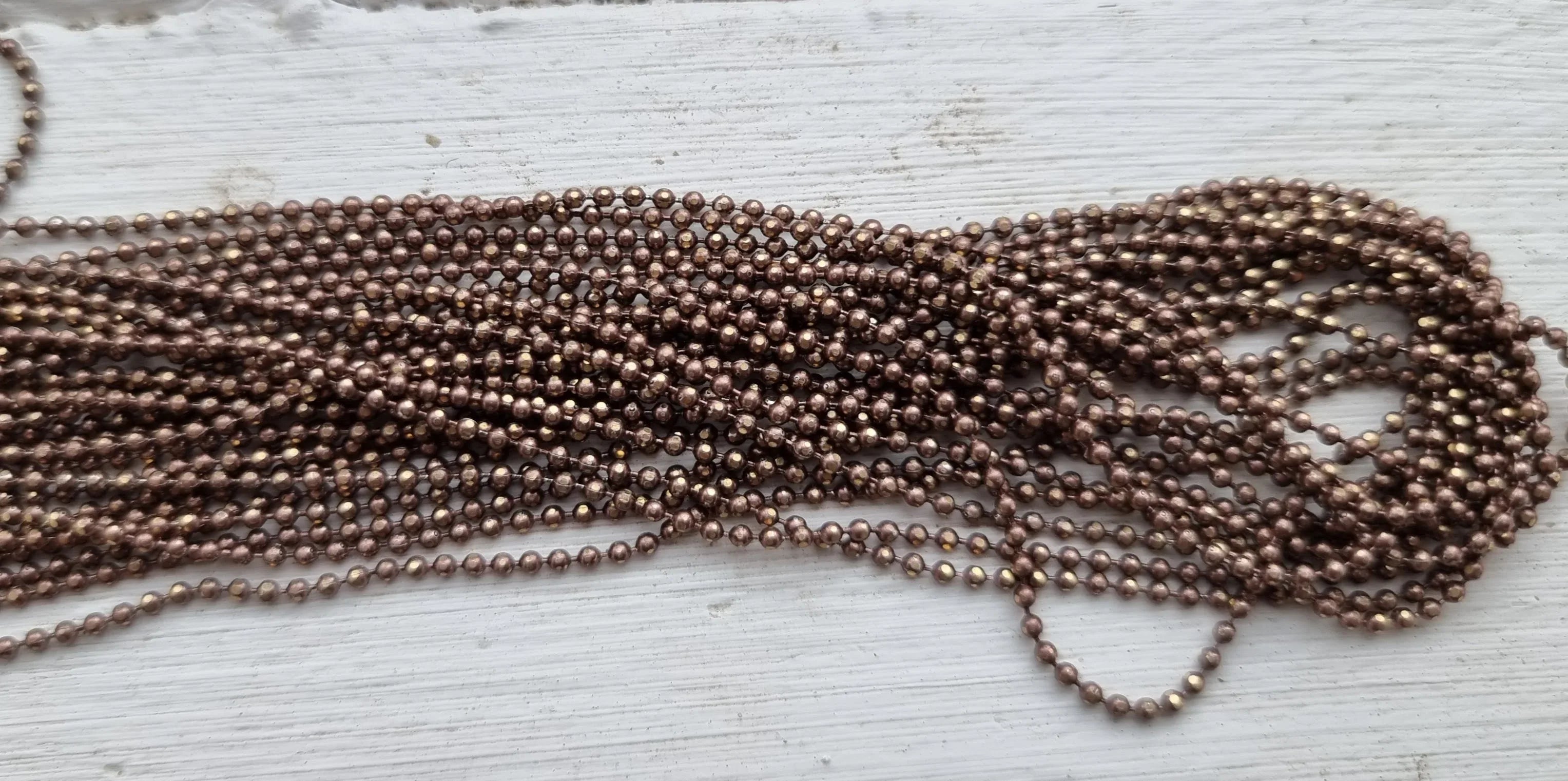 Kulkedja Diamond Cut 1,5mm - Brun med guldfärg, 5m Grekisk Metall