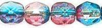 Tjeckiska Firepolish - Fuchsia / Sapphire 4 mm 50-pack Hilmas Pyssel