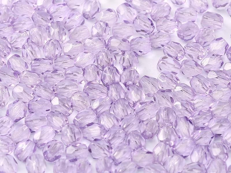 Tjeckiska Firepolish - Light Purple 3mm, 50-pack Hilmas Pyssel