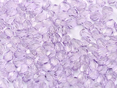 Tjeckiska Firepolish - Light Purple 3mm, 50-pack Hilmas Pyssel