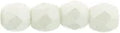 Tjeckiska Firepolish - Powdery Pastel White 3mm, 50-pack Hilmas Pyssel