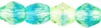Tjeckiska Firepolish - Green/Blue 3mm, 50-pack Hilmas Pyssel