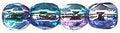 Tjeckiska Firepolish - Pink/Blue 3mm, 50-pack Hilmas Pyssel
