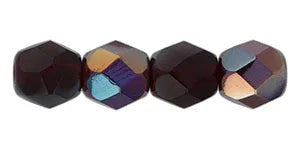 Tjeckiska Firepolish - Twilight Garnet 6mm, 25-pack Hilmas Pyssel