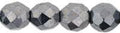 Tjeckiska Firepolish - Hematite 8mm, 25-pack Hilmas Pyssel