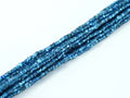 Tjeckiska Firepolish - Crystal Aqua Metallic Ice 2mm, 1 sträng Hilmas Pyssel