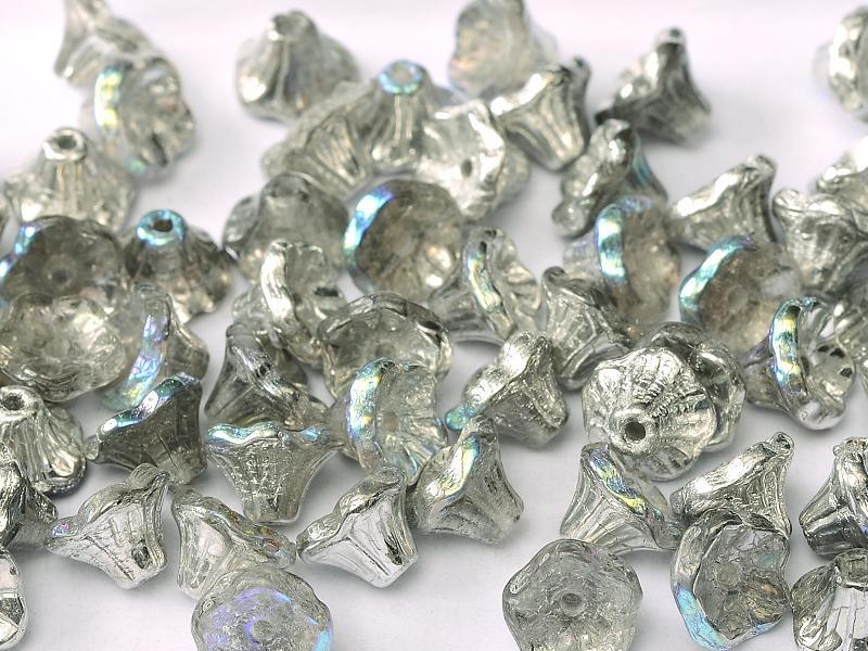 Flower Cup Beads - Crystal Silver Rainbow 7x5 mm, 20-pack Hilmas Pyssel