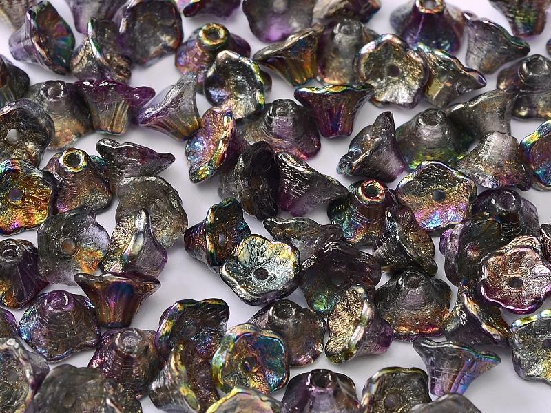 Flower Cup Beads - Crystal Magic Purple 7x5 mm, 20-pack Hilmas Pyssel