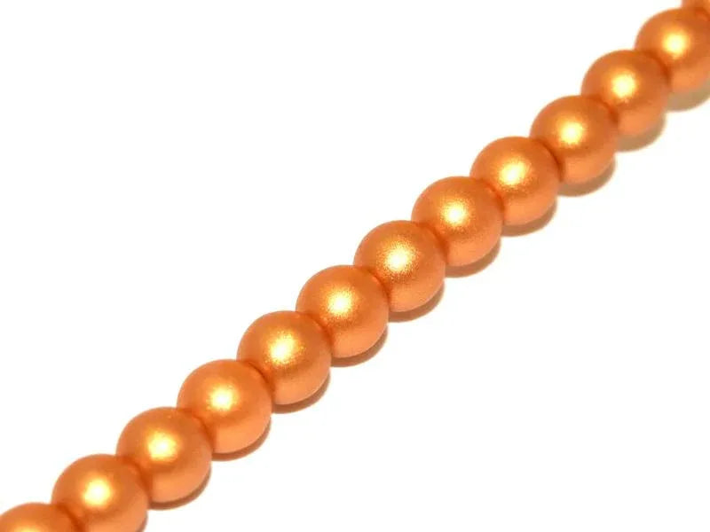 Tjeckiska Druk (Runda) - Metallic Gold 3mm, 1 sträng Hilmas Pyssel