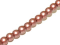 Tjeckiska Druk (Runda) - Metallic Brown 3mm, 1 sträng Hilmas Pyssel