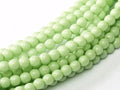 Tjeckiska Fiesta Pearl - Shiny Lt Spring Green 3mm, 1 sträng Hilmas Pyssel