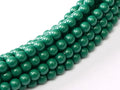 Tjeckiska Fiesta Pearl - Shiny Green Jade 3mm, 1 sträng Hilmas Pyssel