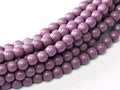 Tjeckiska Fiesta Pearl - Shiny Hollyhock Purple 6mm, 1 sträng Hilmas Pyssel