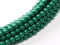 Tjeckiska Fiesta Pearl - Shiny Green Jade 4mm, 1 sträng Hilmas Pyssel