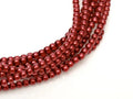 Tjeckiska vaxade glaspärlor - Shiny Brick 2mm, 1 sträng Hilmas Pyssel