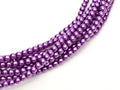 Tjeckiska vaxade glaspärlor - Shiny Deep Magenta 2mm, 1 sträng Hilmas Pyssel