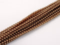 Tjeckiska vaxade glaspärlor - Crystal Brown 2mm, 1 sträng Hilmas Pyssel