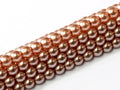 Tjeckiska Vaxade Glaspärlor - Shiny Antique Pink 2mm Hilmas Pyssel