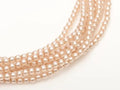 Tjeckiska vaxade glaspärlor - Shiny Peach Chiffon 2mm, 1 sträng Hilmas Pyssel